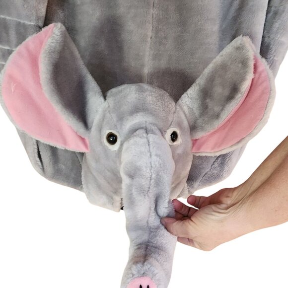 Vtg 90s ELEPHANT Costume Chrisha Playful Plush Halloween Drama Kids Size 7 ish - Picture 3 of 5